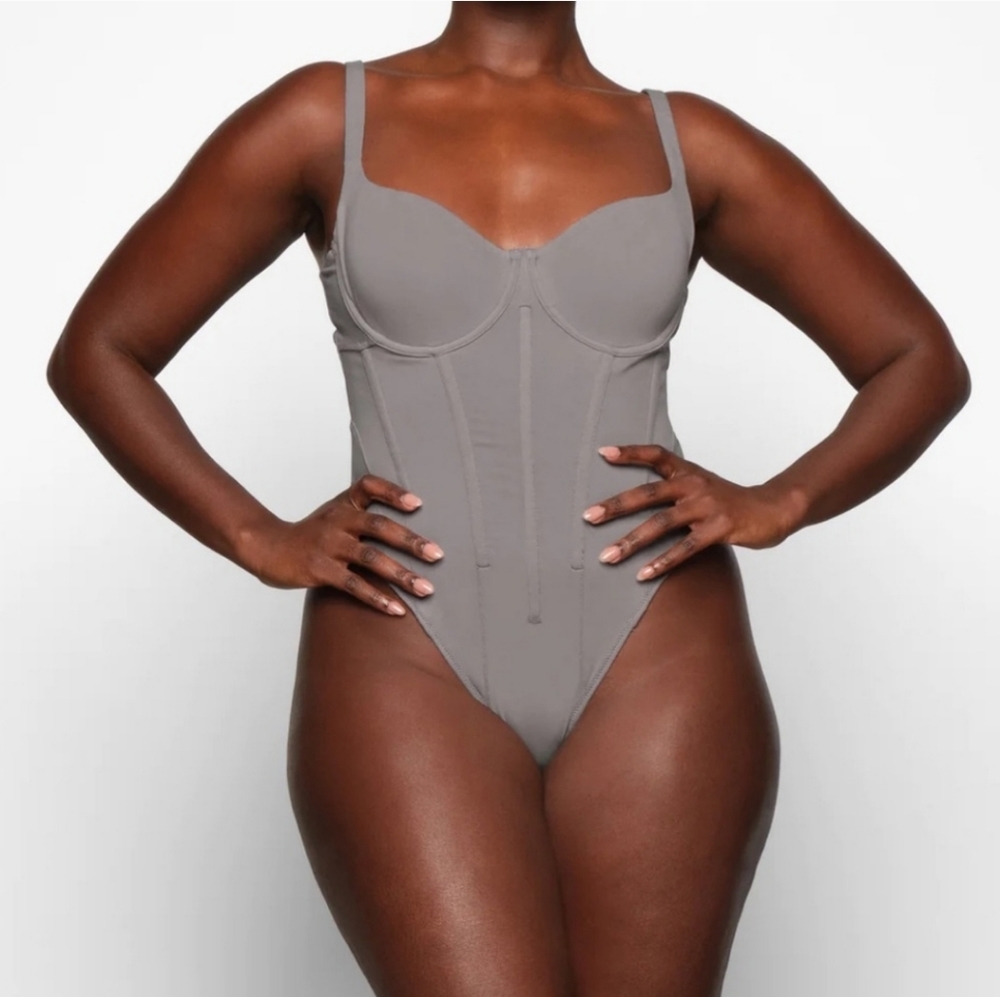 SKIMS Cotton corset unlined bodysuit